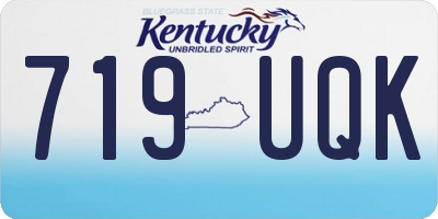 KY license plate 719UQK