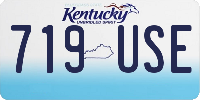 KY license plate 719USE