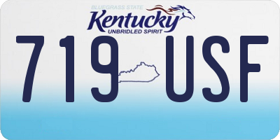 KY license plate 719USF