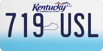 KY license plate 719USL
