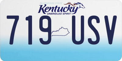 KY license plate 719USV
