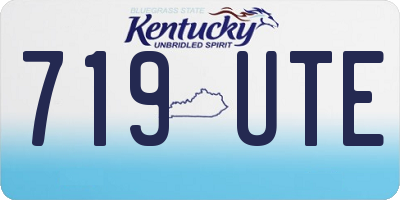 KY license plate 719UTE