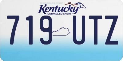 KY license plate 719UTZ