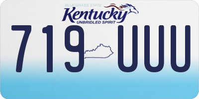 KY license plate 719UUU