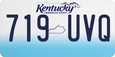 KY license plate 719UVQ