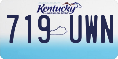 KY license plate 719UWN