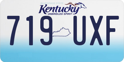 KY license plate 719UXF