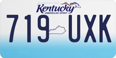KY license plate 719UXK