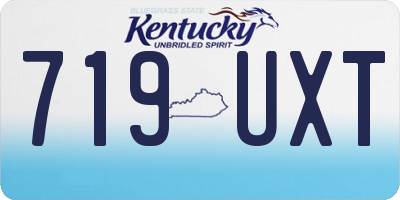 KY license plate 719UXT