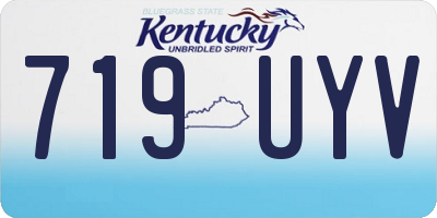 KY license plate 719UYV