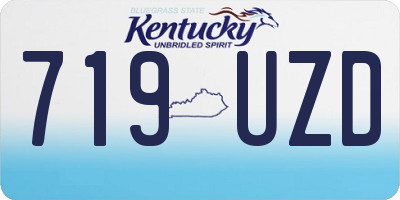 KY license plate 719UZD