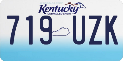 KY license plate 719UZK