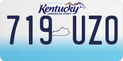 KY license plate 719UZO