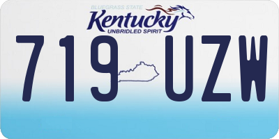 KY license plate 719UZW