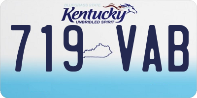 KY license plate 719VAB