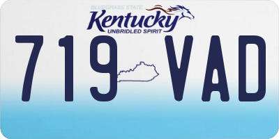 KY license plate 719VAD