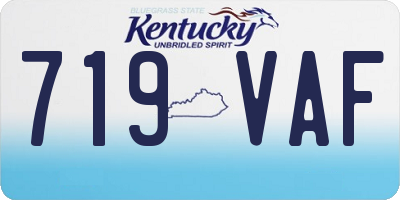 KY license plate 719VAF