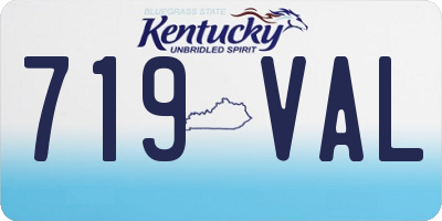 KY license plate 719VAL
