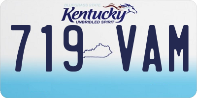 KY license plate 719VAM