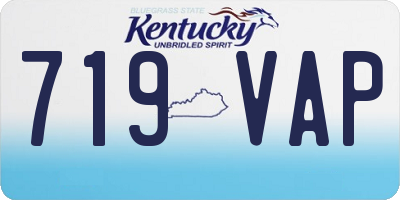 KY license plate 719VAP