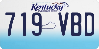 KY license plate 719VBD