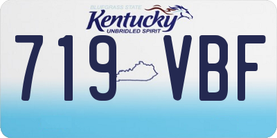 KY license plate 719VBF