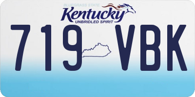 KY license plate 719VBK