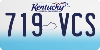 KY license plate 719VCS