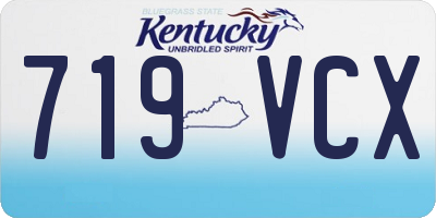 KY license plate 719VCX