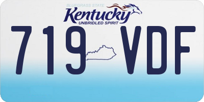 KY license plate 719VDF