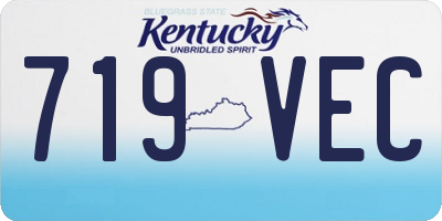 KY license plate 719VEC