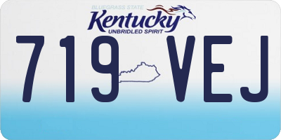 KY license plate 719VEJ