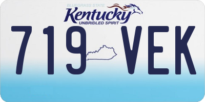 KY license plate 719VEK