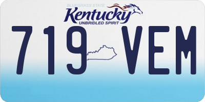 KY license plate 719VEM