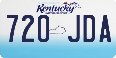 KY license plate 720JDA