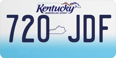 KY license plate 720JDF