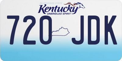 KY license plate 720JDK