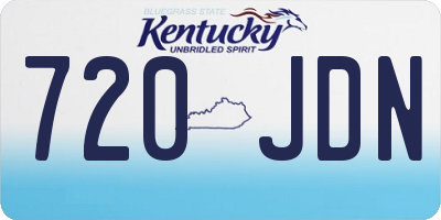 KY license plate 720JDN