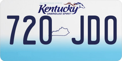 KY license plate 720JDO
