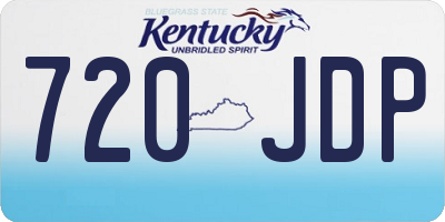 KY license plate 720JDP
