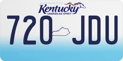 KY license plate 720JDU