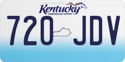 KY license plate 720JDV