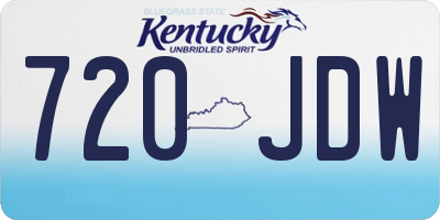 KY license plate 720JDW