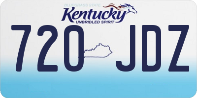 KY license plate 720JDZ