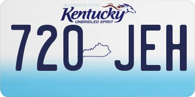 KY license plate 720JEH