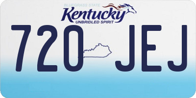 KY license plate 720JEJ