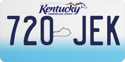 KY license plate 720JEK