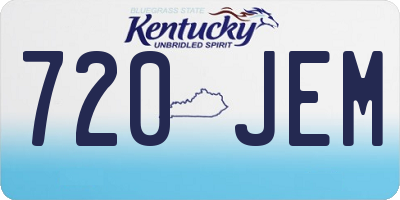 KY license plate 720JEM