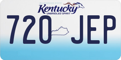 KY license plate 720JEP