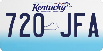 KY license plate 720JFA